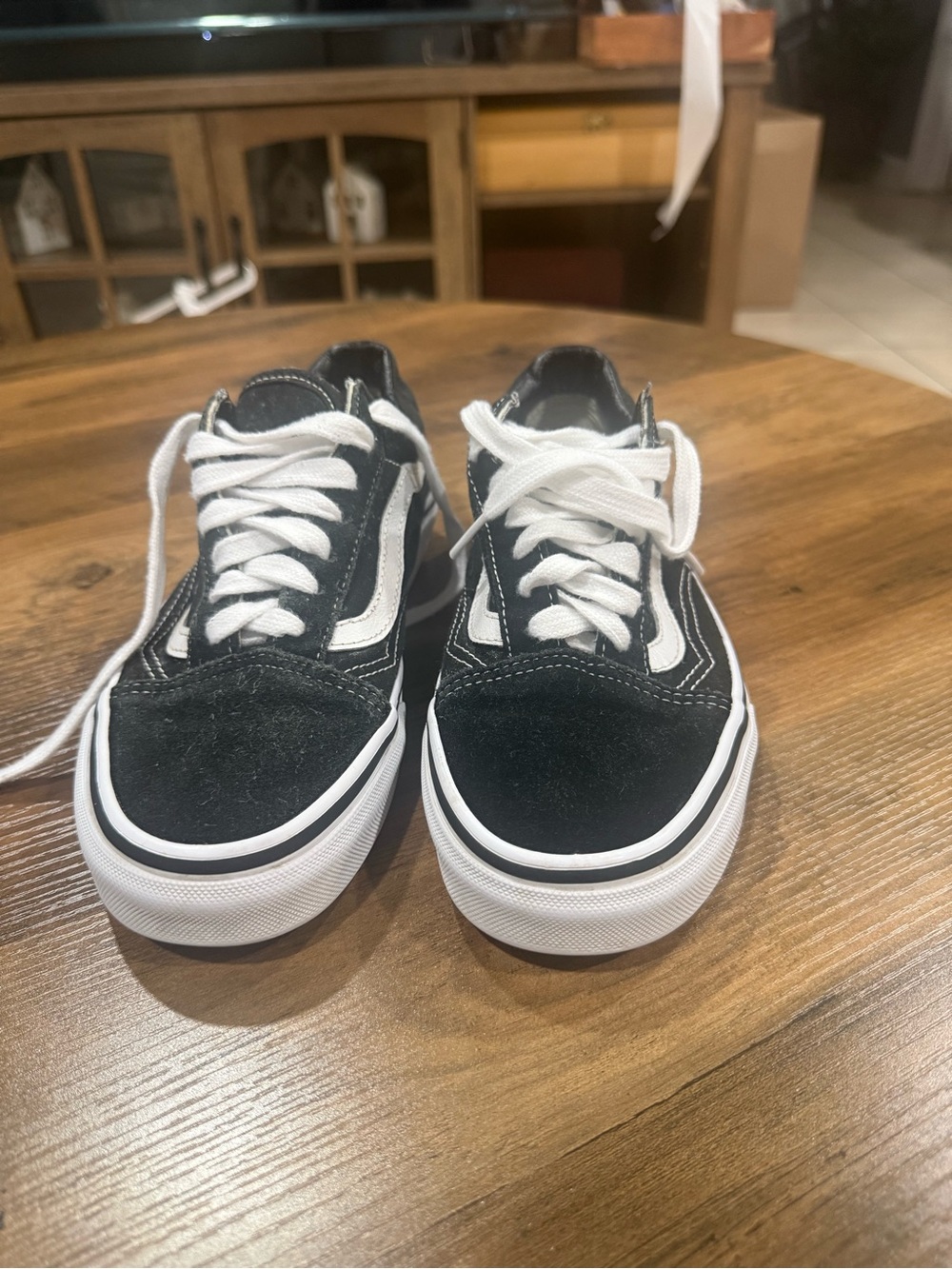 Vans Black and White Classic Low-Top Skate Sneakers
